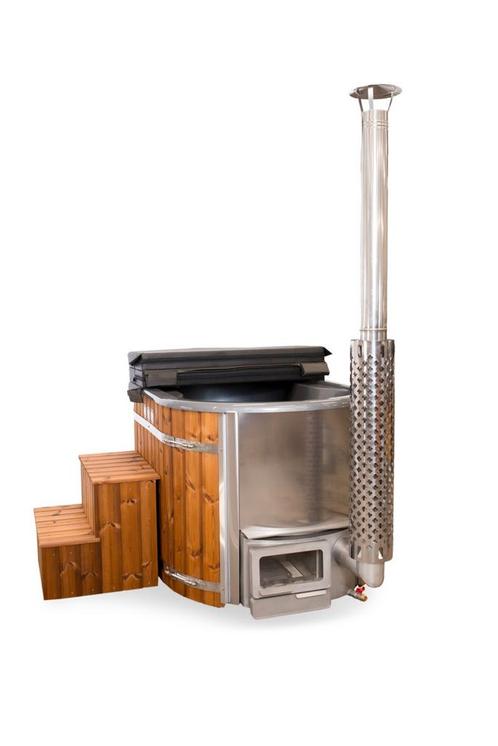 Ofuru hottub houtgestookt,tweepersoons,thermohout,voorraad, Tuin en Terras, Bubbelbaden en Hottubs, Zo goed als nieuw, Vast, Ophalen