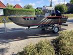ALUVA aluminium boot, Suzuki motor (40 PK) incl kniktrailer, Watersport en Boten, Vis- en Consoleboten, Ophalen, Aluminium, Zo goed als nieuw