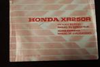 Honda XR250R 1987 motorcycle owner's manual XR250 R handbuch, Ophalen of Verzenden, Honda