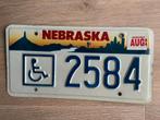 Kentekenplaat Nebraska - Wheelchair, Verzamelen, Ophalen of Verzenden