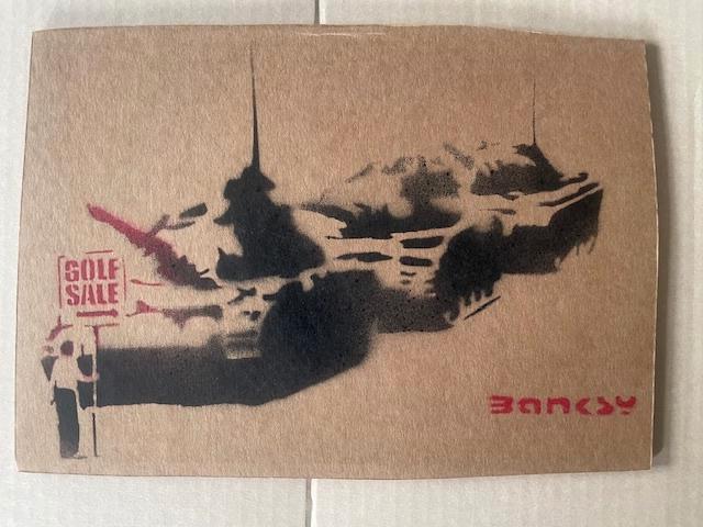 Banksy gesigneerd, Antiek en Kunst, Kunst | Litho's en Zeefdrukken, Verzenden