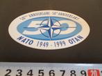sticker leger NATO OTAN 50 jaar 1949 - 1999, Verzamelen, Ophalen, Zo goed als nieuw