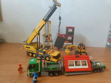 Lego City 7633 Bouwplaats met kraanwagen, dieplader enz beschikbaar voor biedingen