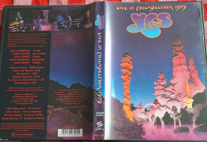 Yes - Live in Philadelphia 1979 DVD, Cd's en Dvd's, Dvd's | Muziek en Concerten, Zo goed als nieuw, Muziek en Concerten, Alle leeftijden