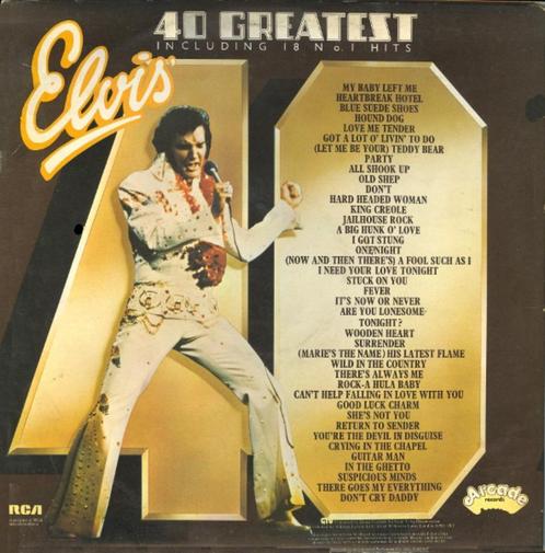lp,Elvis Presley – Elvis' 40 Greatest, Cd's en Dvd's, Vinyl | Rock, Gebruikt, Ophalen of Verzenden