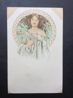 Alphonse Mucha Originele Briefkaart Ansichtkaart art nouveau, Verzenden, Ongelopen, Overig Europa