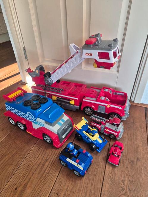 Paw Patrol verzameling incl. Grote brandweerauto, Kinderen en Baby's, Speelgoed | Speelgoedvoertuigen, Zo goed als nieuw, Ophalen of Verzenden