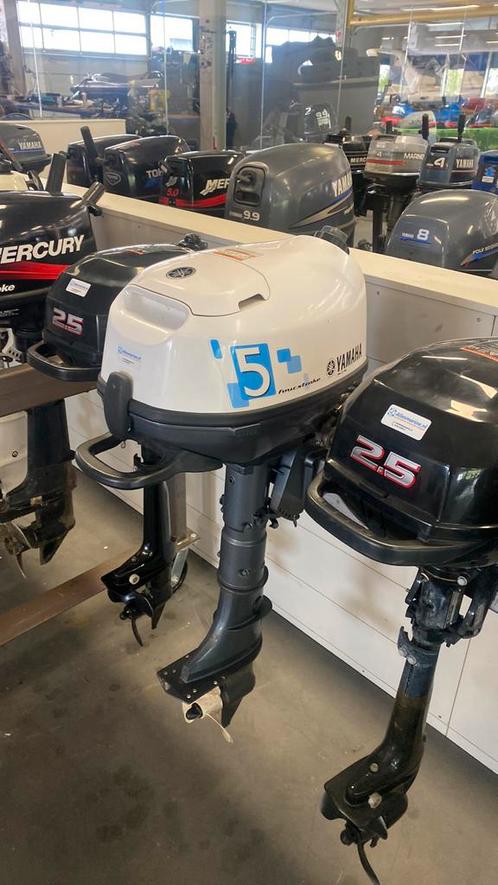 Yamaha 5 / 6 pk 4-takt kort op afst bed +garantie, Watersport en Boten, Buiten- en Binnenboordmotoren, Zo goed als nieuw, Benzine