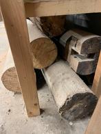 6 gedroogde boomstammen 5.70m lang., Doe-het-zelf en Verbouw, Hout en Planken, Ophalen, Zo goed als nieuw, 50 mm of meer, Balk