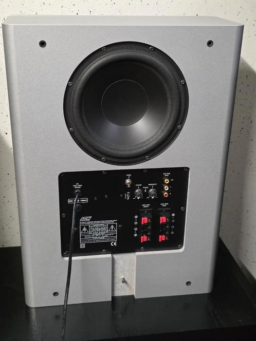 ASW Opus SW-150 slimline zilvergrijs, Audio, Tv en Foto, Luidsprekers, Zo goed als nieuw, Subwoofer, 120 watt of meer, Overige merken