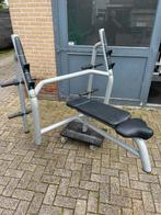Technogym Olympische benchpress, Ophalen, Zo goed als nieuw, Fitnessbank