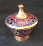 messing wierook brander met emaille motieven, Antiek en Kunst, Ophalen of Verzenden
