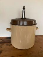 Vintage Emaille Pan met Deksel, Ophalen of Verzenden, Gebruikt