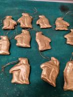 kerstboomhangers gouden appels en pinguins [b117b], Diversen, Kerst, Ophalen of Verzenden