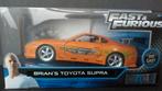 Toyota Supra Brian 1:32 Jada Fast and Furious Pol, Hobby en Vrije tijd, Modelauto's | 1:32, Verzenden, Nieuw, Auto