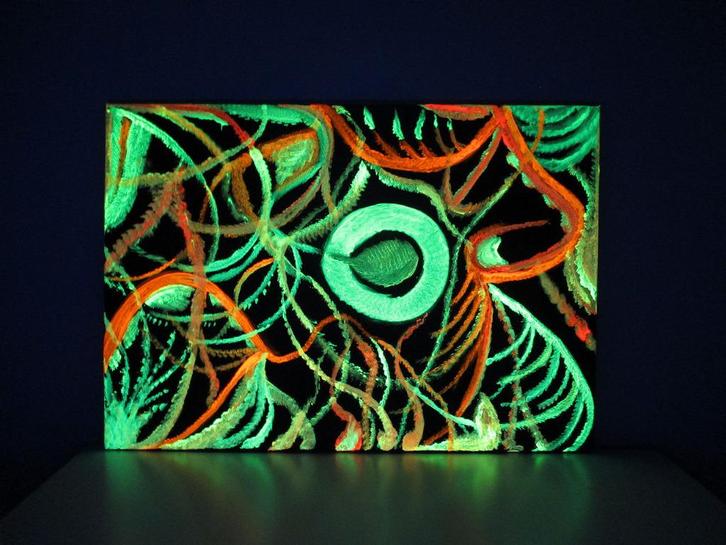 BB.Design - schilderij - 'neon', Huis en Inrichting, Woonaccessoires | Schilderijen, Tekeningen en Foto's, Nieuw, Schilderij, 50 tot 75 cm
