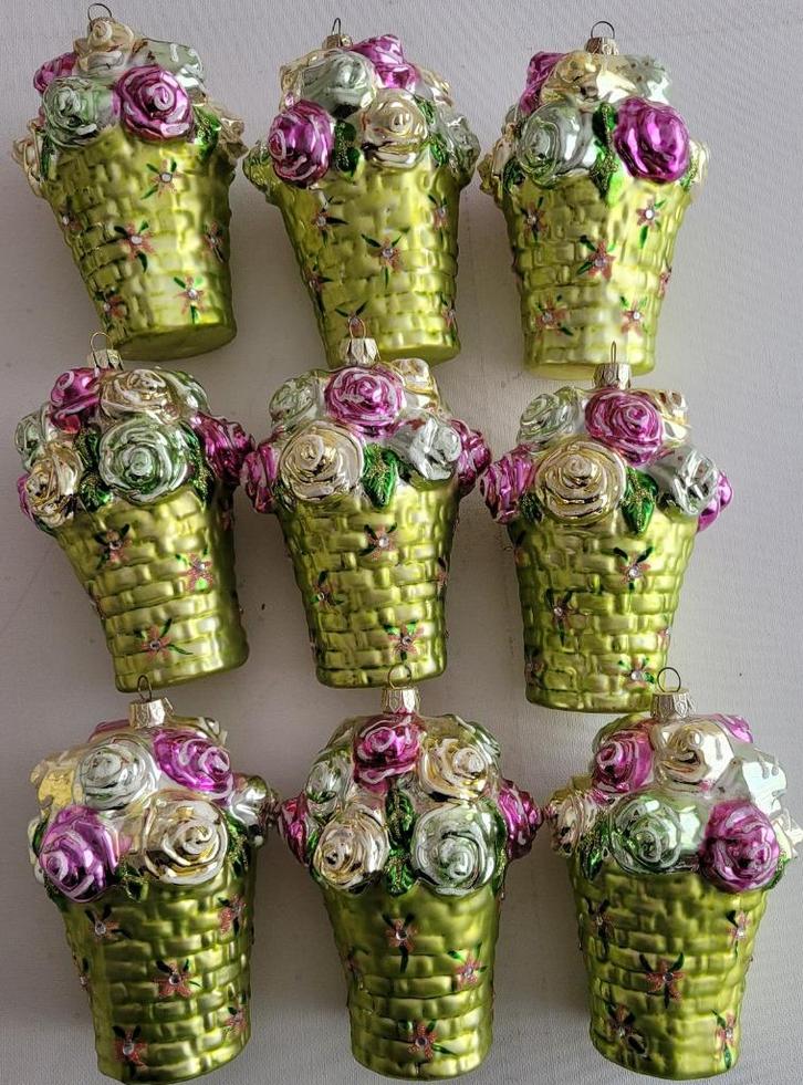 DDR Vintage glazen kerstballen, Diversen, Kerst, Nieuw, Ophalen of Verzenden