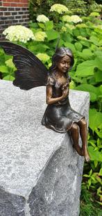Bronzen beeld/ ELFJE met BLOEM /FEE / ENGEL, Antiek en Kunst, Kunst | Beelden en Houtsnijwerken, Ophalen of Verzenden