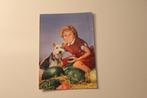 Honden Postkaart - Meisje en Foxterrier, Italië 1984, Verzamelen, Ansichtkaarten | Dieren, Gelopen, Verzenden, 1980 tot heden