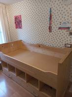 Steigerhouten 1 persoonsbed ( onbehandeld), Ophalen, 90 cm, Eenpersoons, Zo goed als nieuw