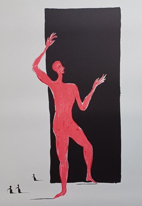 Henk Visch - gesigneerde zeefdruk, Antiek en Kunst, Kunst | Litho's en Zeefdrukken, Ophalen of Verzenden