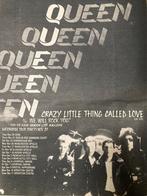 Paginagrote A3 advertentie QUEEN Crazy Little Thing tour, Ophalen of Verzenden