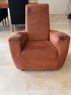 Design fauteuil Gerard v.d. Berg longa label, Huis en Inrichting, Fauteuils, Ophalen, Gebruikt, 100 tot 125 cm, Leer
