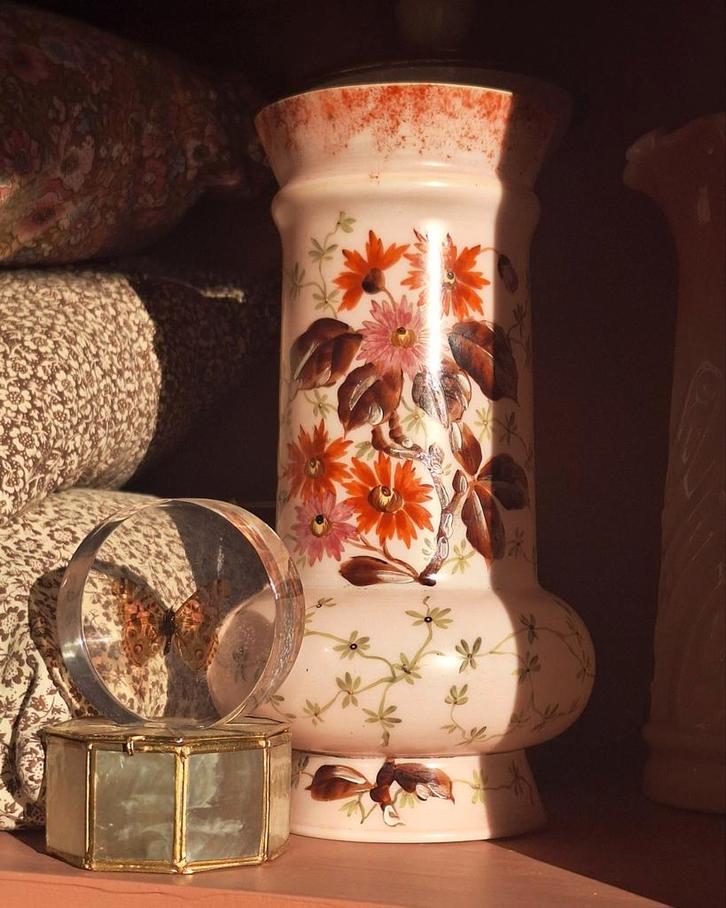 Prachtige opaline vaas, Antiek en Kunst, Antiek | Vazen, Ophalen of Verzenden