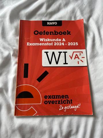 Oefenboek examen wiskunde a HAVO beschikbaar voor biedingen