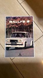 Simca 1000 Rallye 3 verkoop folder, Boeken, Ophalen of Verzenden, Zo goed als nieuw