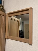 Eikenhouten whitewash spiegels 3x, Huis en Inrichting, Woonaccessoires | Spiegels, Ophalen, Vierkant, Zo goed als nieuw, Minder dan 100 cm