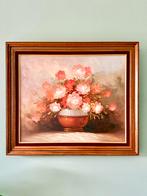 Vintage olieverf bloemstilleven impasto schilderij, Antiek en Kunst, Kunst | Schilderijen | Klassiek, Ophalen