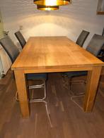 Eettafel, Huis en Inrichting, Tafels | Eettafels, Ophalen, 100 tot 150 cm, Eikenhout, 200 cm of meer