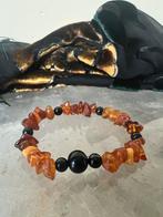 Barnsteen amber git geluk beschermt sjamaan Wicca uniek moed, Ophalen of Verzenden, Nieuw, Zilver, Met edelsteen