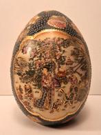 Groot Japanse Satsuma ei, Antiek en Kunst, Antiek | Porselein, Ophalen of Verzenden
