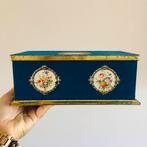 Vintage langwerpig bloememblik, Verzamelen, Blikken, Verzenden, Gebruikt, Overige