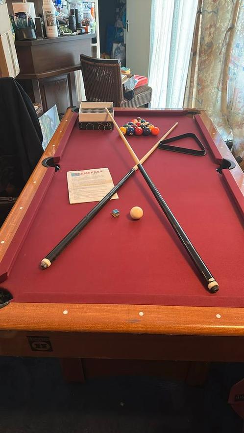 Pool biljart incl ballen heemskerk, Sport en Fitness, Biljarten en Poolen, Gebruikt, Pooltafel, Ophalen