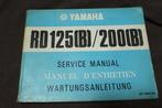 Yamaha RD125 B RD200 B 1974 motorcycle service manual, Verzenden, Yamaha