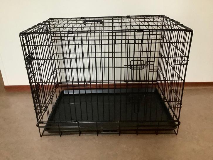 Adori hondenbench hondenkooi met 2 deuren + lade zwart Nieuw, Dieren en Toebehoren, Hondenbenches, Nieuw, Ophalen