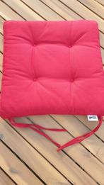 4 TUINSTOELZITTING KUSSENS ROOD 37x37 cm, Ophalen of Verzenden, Zo goed als nieuw
