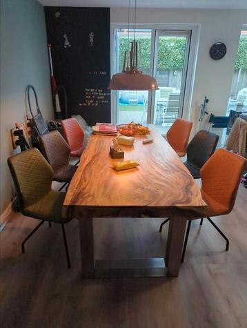 6 moderne eetkamer stoelen leer verschillende kleuren