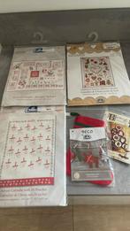 5x borduren met kerst thema., Ophalen of Verzenden, Zo goed als nieuw, Borduurpakket