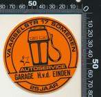 Sticker: Autoservice Garage Van de Einden - Someren, Ophalen of Verzenden, Zo goed als nieuw, Auto of Motor