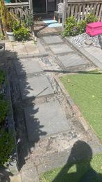 Antraciet 50x50x5 betonnen tegel, Ophalen, Gebruikt, Minder dan 5 m², Beton