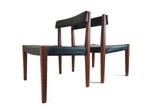 Unieke zeldzame vintage teak Scandinavisch design low Chairs, Ophalen, Gebruikt, Twee, Zwart