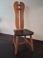 brutalist eiken Depuydt stoel, Huis en Inrichting, Stoelen, Zwart, Ophalen of Verzenden, Eén, Hout