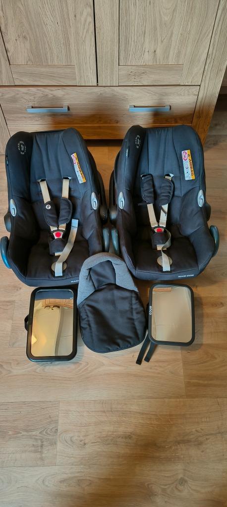 Maxi cosi cabrio fix met spiegels, Kinderen en Baby's, Autostoeltjes, Zo goed als nieuw, Maxi-Cosi, 0 t/m 13 kg, Isofix, Afneembare rugleuning
