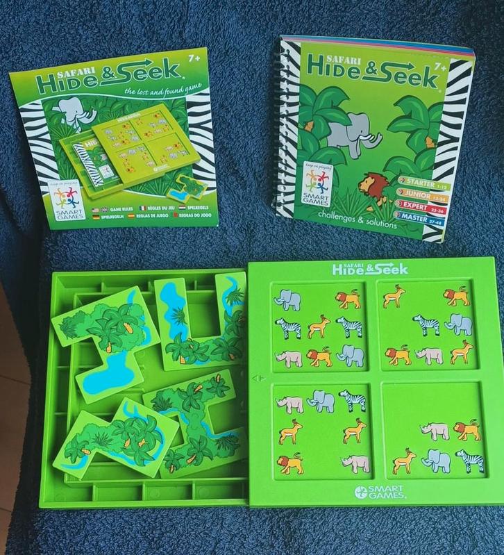 Smart Games Hide & Seek Safari 7-99 jaar, Hobby en Vrije tijd, Gezelschapsspellen | Bordspellen, Zo goed als nieuw, Ophalen of Verzenden