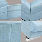 Showmodel: Lounge Ligstoel Lichtblauw 186cm, Huis en Inrichting, Stoelen, Blauw, Nieuw, Ophalen of Verzenden, Service@deubaxxl.nl