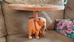 Bijzettafeltje Olifant, Huis en Inrichting, Minder dan 55 cm, Gebruikt, Koloniaals, Rond